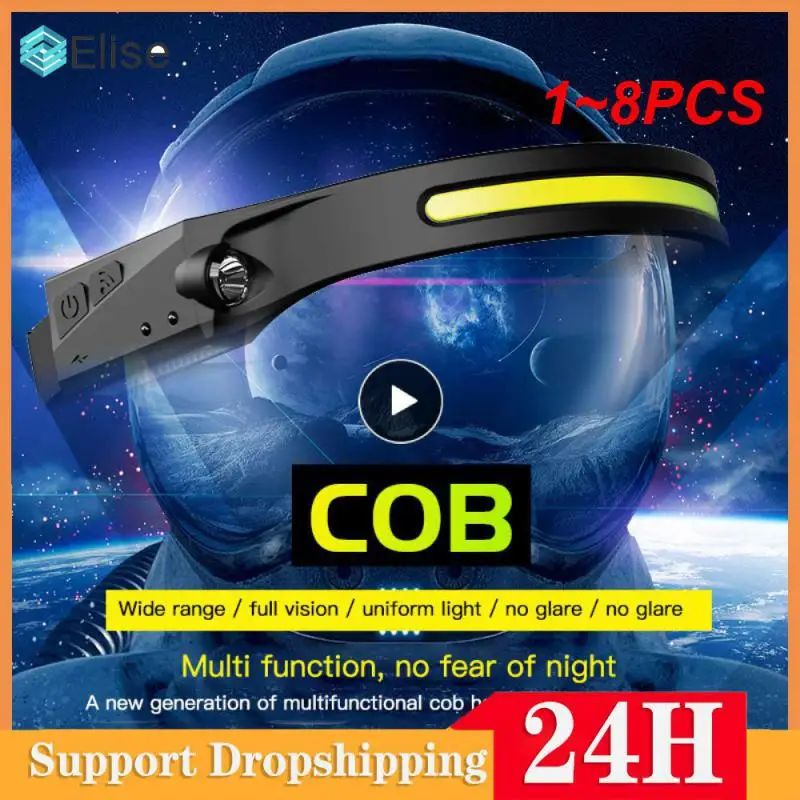 1~8PCS Sensor Headlamp COB LED Head Lamp Flashlight USB Rechargeable Head 5 Lighting Modes Head Light with Built-in
1~8PCS Sensor Headlamp COB LED Head Lamp Flashlight USB Rechargeable Head 5 Lighting Modes Head Light with Built-in