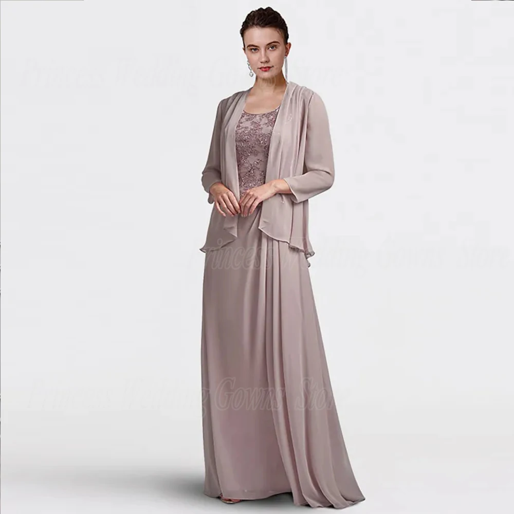 Elegant Summer 2022 Mother Of The Bride Dresses For Wedding Chiffon Floor Length Guest Party Gown A Line With Jacket Scoop Neck
Elegant Summer 2022 Mother Of The Bride Dresses For Wedding Chiffon Floor Length Guest Party Gown A Line With Jacket Scoop Neck