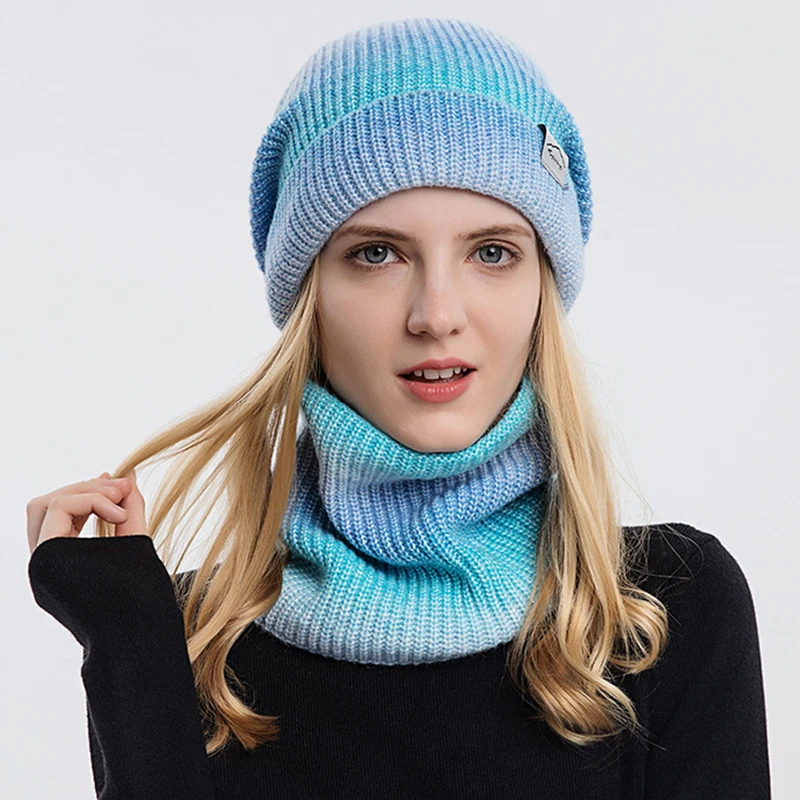 Women's Winter Hat 2021 Keep Warm Knitted Beanies Scarf Mask Set Wool Gradient Hats Outdoor Thick Hedging Caps For Women
Women's Winter Hat 2021 Keep Warm Knitted Beanies Scarf Mask Set Wool Gradient Hats Outdoor Thick Hedging Caps For Women