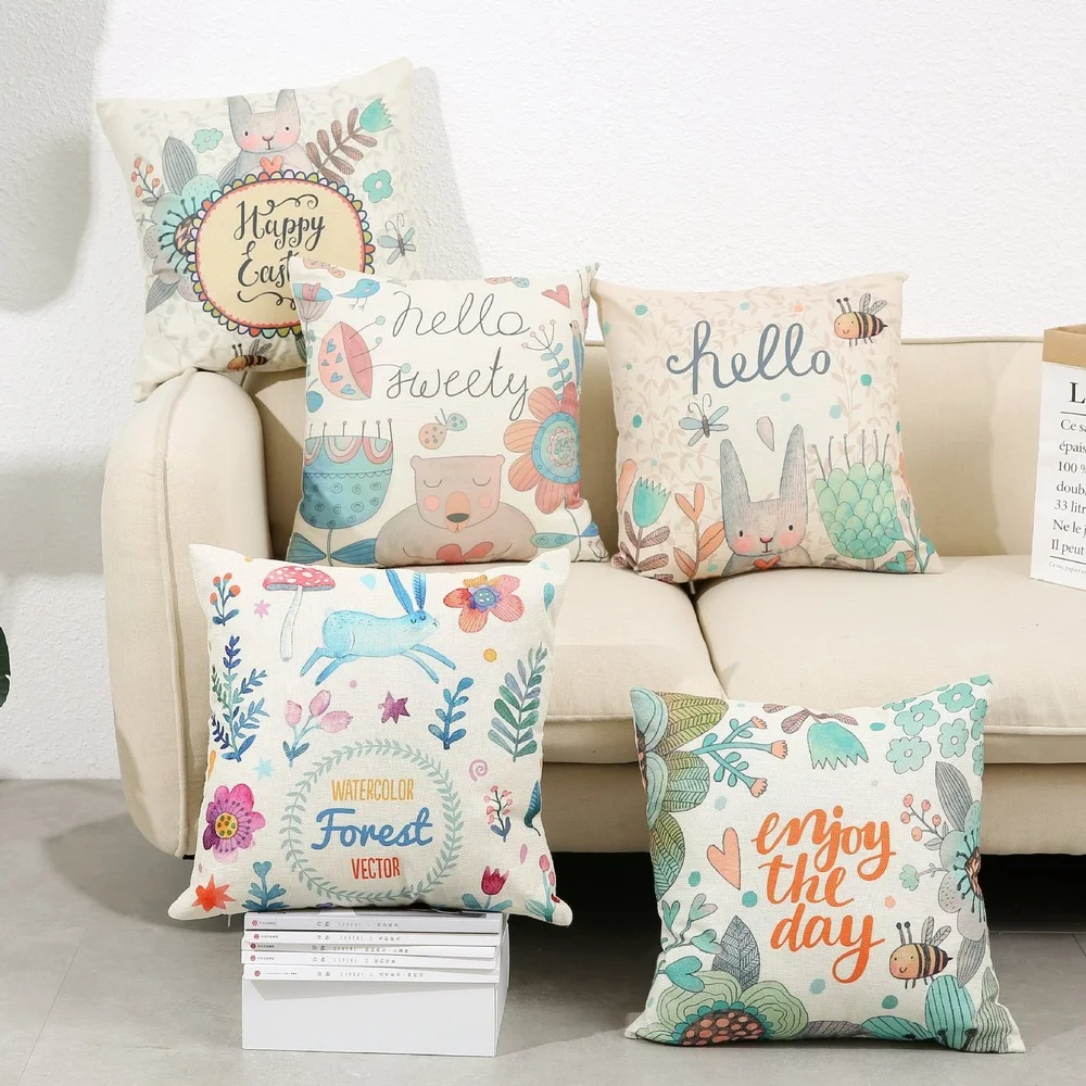 Pillow Covers Home Decorative Cartoon Bunny Easter Linen Sofa Cushion Cover (Excluding Pillow Core) Pillowcase 45*45cm
Pillow Covers Home Decorative Cartoon Bunny Easter Linen Sofa Cushion Cover (Excluding Pillow Core) Pillowcase 45*45cm