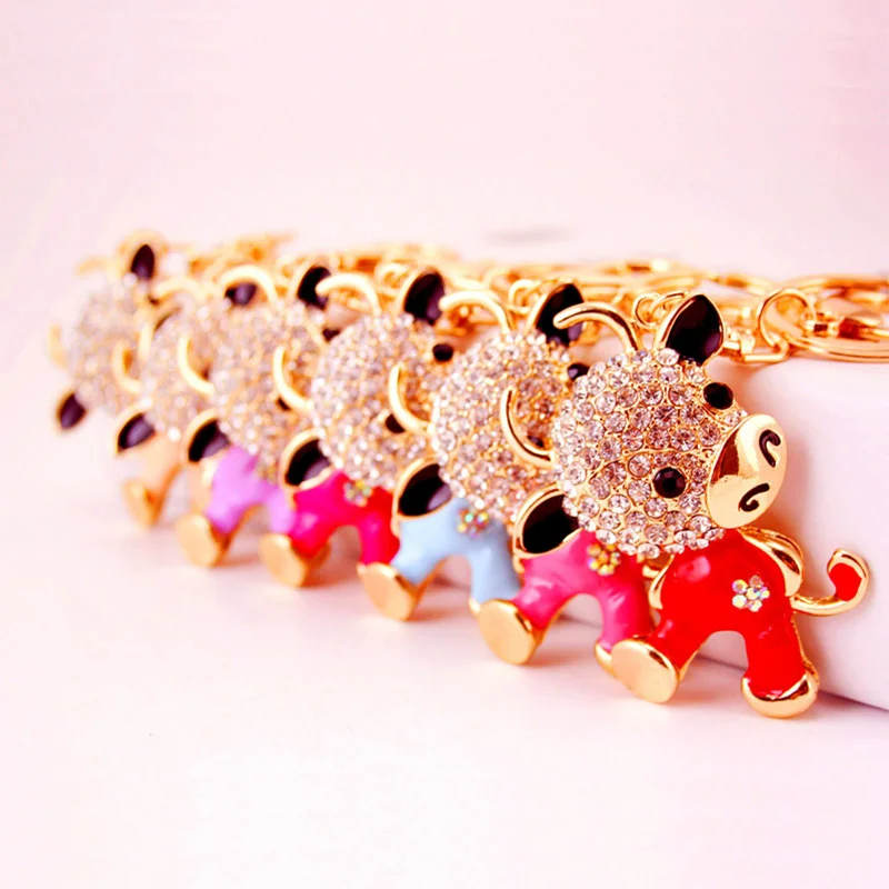 Jewelry Shipping Rhinestone Crystal Lovely Cow Keychain Keyring For Car Handbag Key Holder Wholesale
Jewelry Shipping Rhinestone Crystal Lovely Cow Keychain Keyring For Car Handbag Key Holder Wholesale