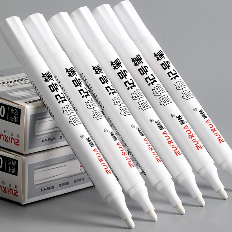 1PCS Oily Waterproof White Marker Pen Graffiti Pens Permanent Gel Pencil Tire Painting Notebook Tyre Tread Environmental Pen
1PCS Oily Waterproof White Marker Pen Graffiti Pens Permanent Gel Pencil Tire Painting Notebook Tyre Tread Environmental Pen