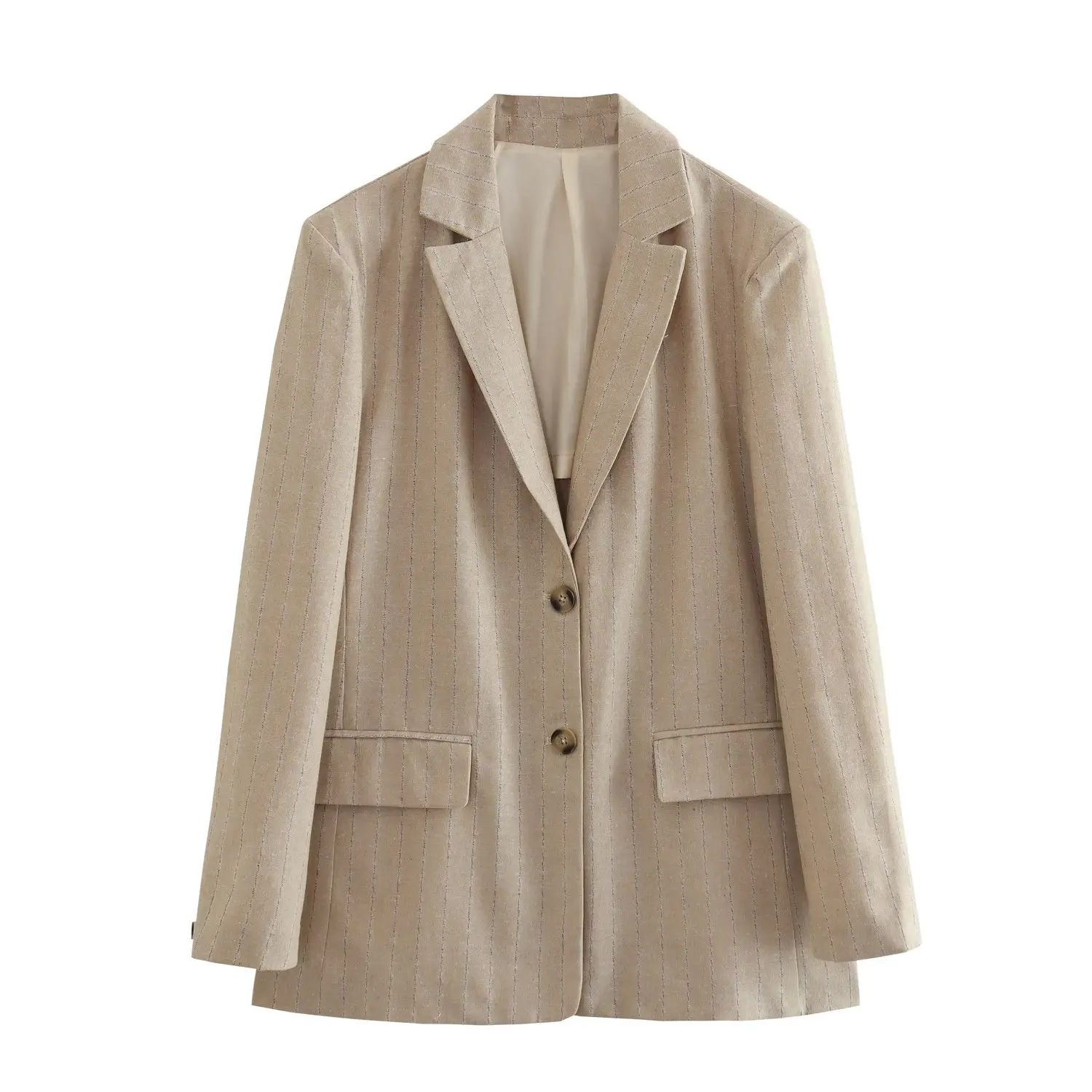 Women 2023 New Fashion Summer Striped Blazer Vintage Single-breasted Pocket Long-sleeved Loose Casual Female Outerwear Chic
Women 2023 New Fashion Summer Striped Blazer Vintage Single-breasted Pocket Long-sleeved Loose Casual Female Outerwear Chic