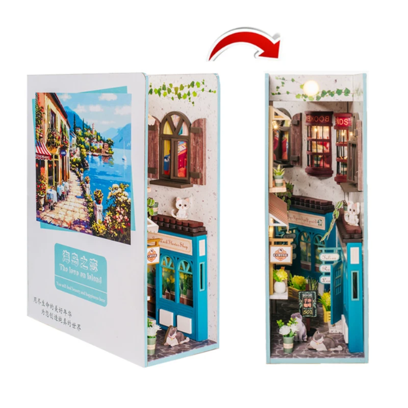 DIY 3D книжная полка с подсветкой, набор для сборки с светильник кальным островом, Книжная модель, набор для строительства, миниатюрный домашн...
DIY 3D книжная полка с подсветкой, набор для сборки с светильник кальным островом, Книжная модель, набор для строительства, миниатюрный домашн...