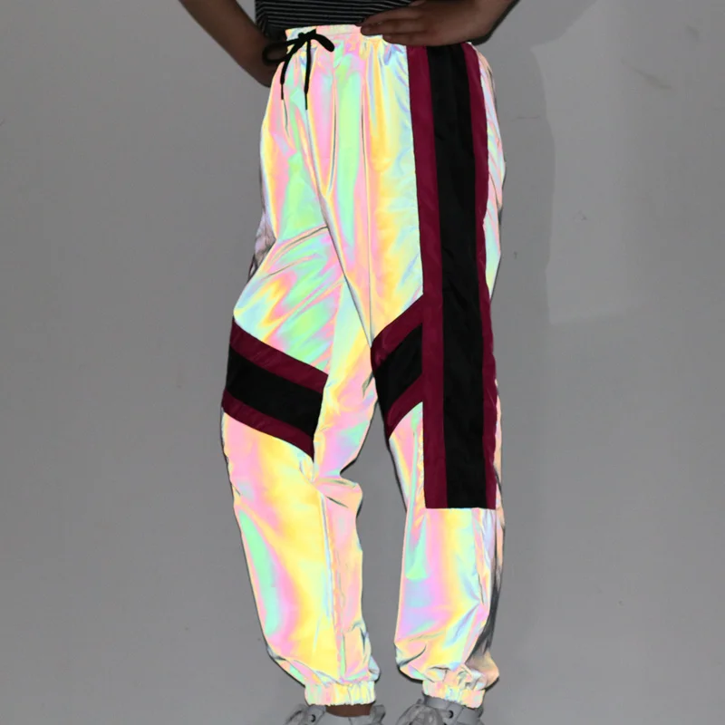 Drop Shipping Joggers Women Black Red Spliced Rainbow Reflective Pants Womens Sweatpants Breathable Casual Street Pant
Drop Shipping Joggers Women Black Red Spliced Rainbow Reflective Pants Womens Sweatpants Breathable Casual Street Pant