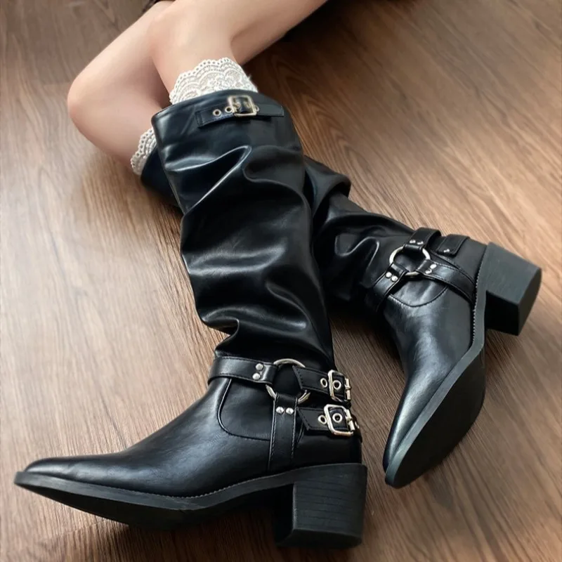 2023 Fashion Winter Women Western Cowboy Boots Slip on Long Boots Female Elegant Square Heel Women's Footwear Platform Shoes
2023 Fashion Winter Women Western Cowboy Boots Slip on Long Boots Female Elegant Square Heel Women's Footwear Platform Shoes