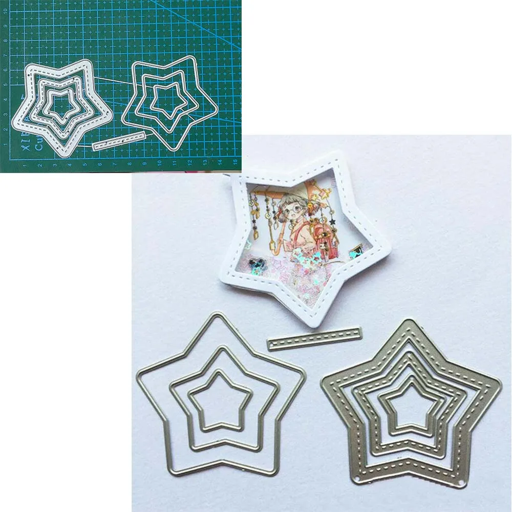 five-pointed star frame Metal Cutting Dies Stencil DIY Scrapbooking Album Paper Card Blade Punch Embossing Crafts Decor Stencils
five-pointed star frame Metal Cutting Dies Stencil DIY Scrapbooking Album Paper Card Blade Punch Embossing Crafts Decor Stencils