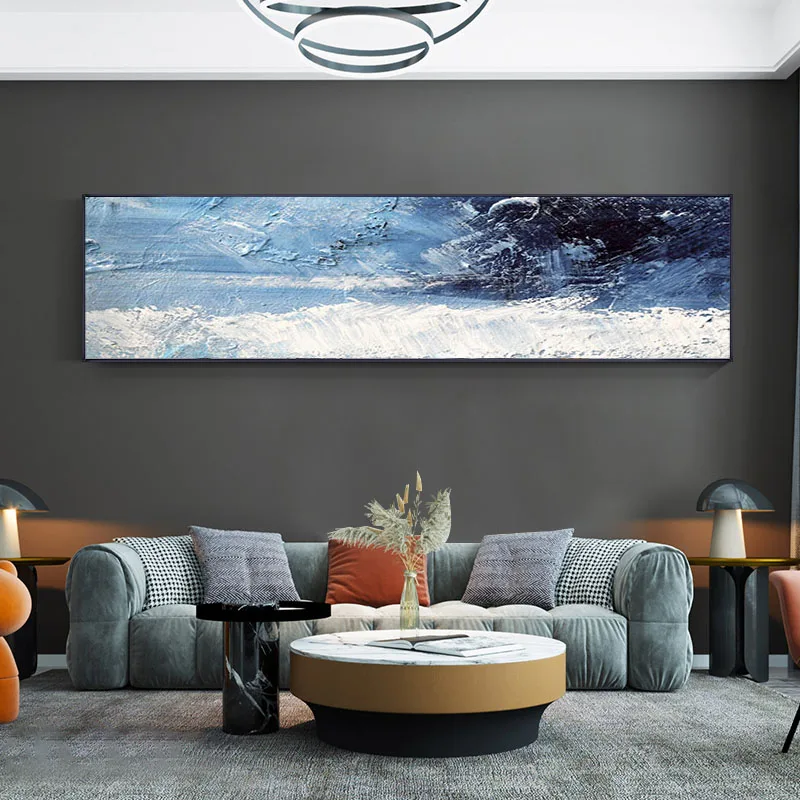 Hand-painted Oil Painting Modern Abstract Bedroom Decorative Painting Background Wall Blue Ocean Wave Simple Hanging Painting
Hand-painted Oil Painting Modern Abstract Bedroom Decorative Painting Background Wall Blue Ocean Wave Simple Hanging Painting
