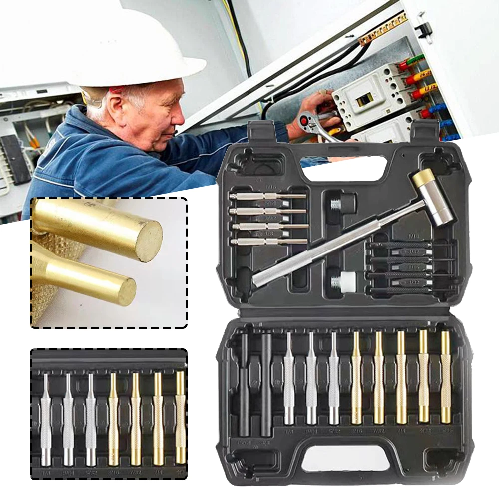 Roll Pin Punch Set With Steel Punch High Durability Hammer For Building And Removing
Roll Pin Punch Set With Steel Punch High Durability Hammer For Building And Removing