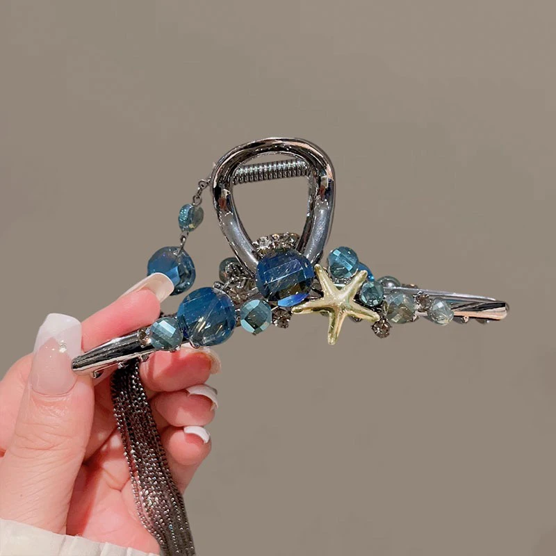Haimeikang 11cm Starfish Hair Claw Crystal Chain Tassel Hair Crab Clips For Ladies Ponytail Styling Tools Hairpin Accessories
Haimeikang 11cm Starfish Hair Claw Crystal Chain Tassel Hair Crab Clips For Ladies Ponytail Styling Tools Hairpin Accessories