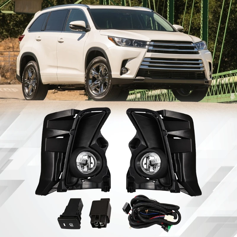 1 Pair Clear Fog Light Front Bumper Lamps Car Fog Driving Light For 2017 2018 Toyota Highlander ( Lamps+ Wiring + Switch)
1 Pair Clear Fog Light Front Bumper Lamps Car Fog Driving Light For 2017 2018 Toyota Highlander ( Lamps+ Wiring + Switch)