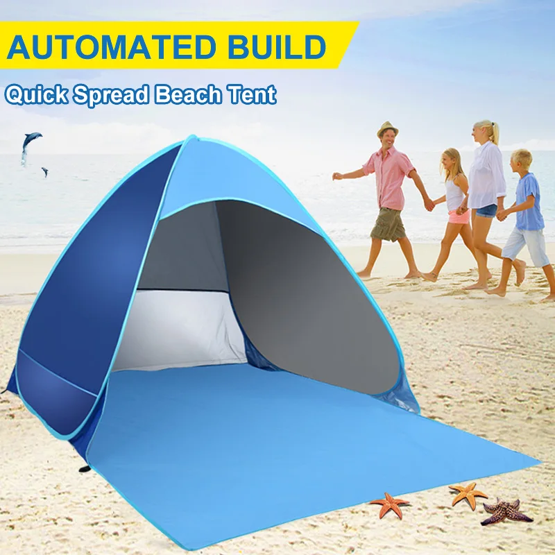 Автоматическая Пляжная палатка легкий тент с защитой от УФ излучения для отдыха