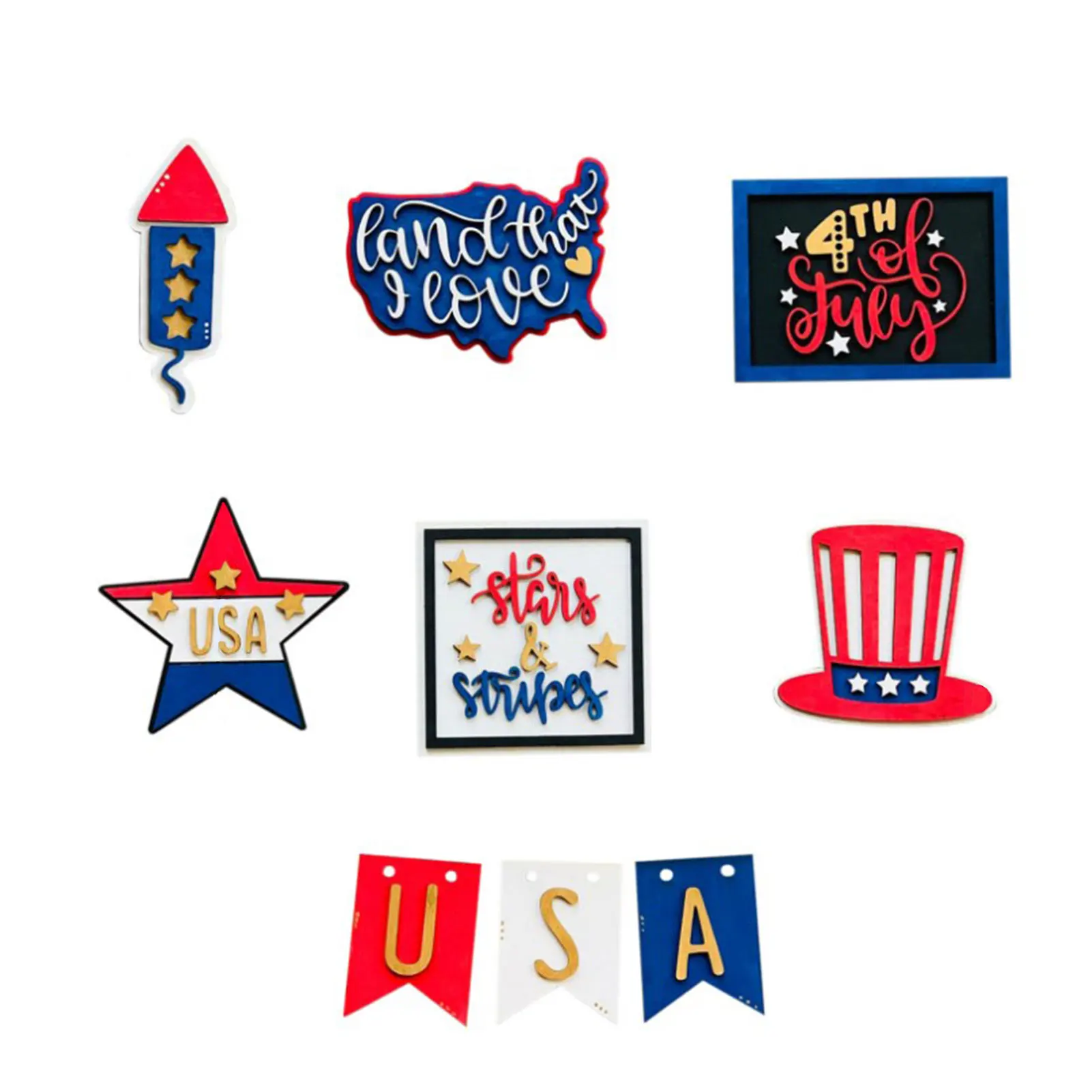 Многоярусный поднос 4 июля, декор патриотивечерние для Дня независимости и праздничного дня, деревенский деревянный памятный орнамент для
Многоярусный поднос 4 июля, декор патриотивечерние для Дня независимости и праздничного дня, деревенский деревянный памятный орнамент для