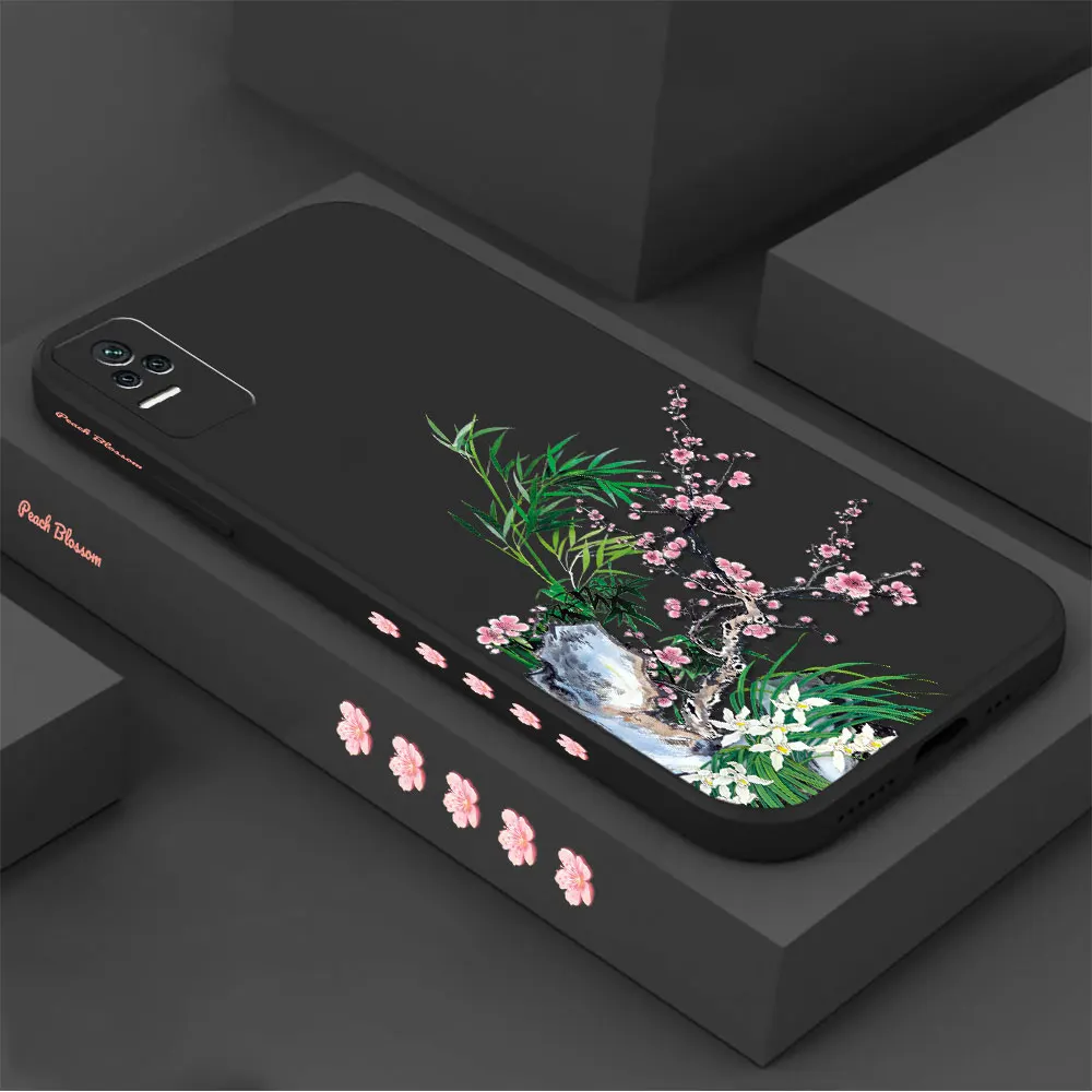 

Retro Peach Flower Case For Redmi K60 K60E K50 K40 K40S K30 K20 12C 10C 10X 10A 10 9 9A 8 8A 9C 9AT Pro Uitra Cover Funda Cqoue