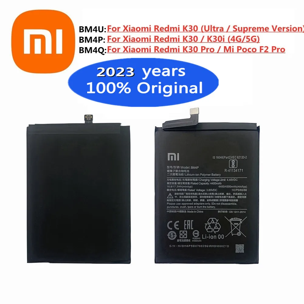 Аккумулятор BM4P BM4U BM4Q для Xiaomi Redmi K30 K30i 4G стандартная версия K30 Pro Mi Poco F2 Pro
Аккумулятор BM4P BM4U BM4Q для Xiaomi Redmi K30 K30i 4G стандартная версия K30 Pro Mi Poco F2 Pro