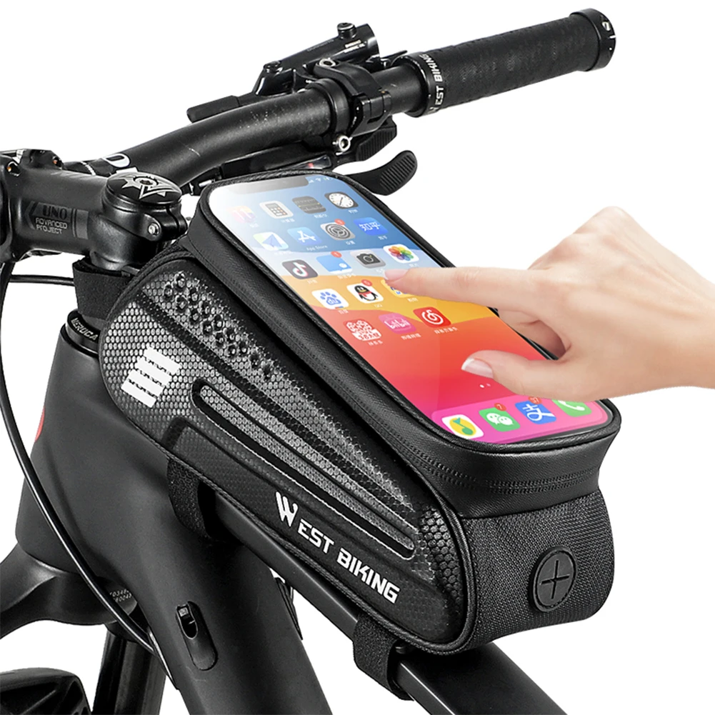 1.5L Waterproof Bicycle Bag Frame Front Tube Bag Touchscreen Cell Phone Holder Case Cycling Bag MTB Road Bike Accessories
1.5L Waterproof Bicycle Bag Frame Front Tube Bag Touchscreen Cell Phone Holder Case Cycling Bag MTB Road Bike Accessories