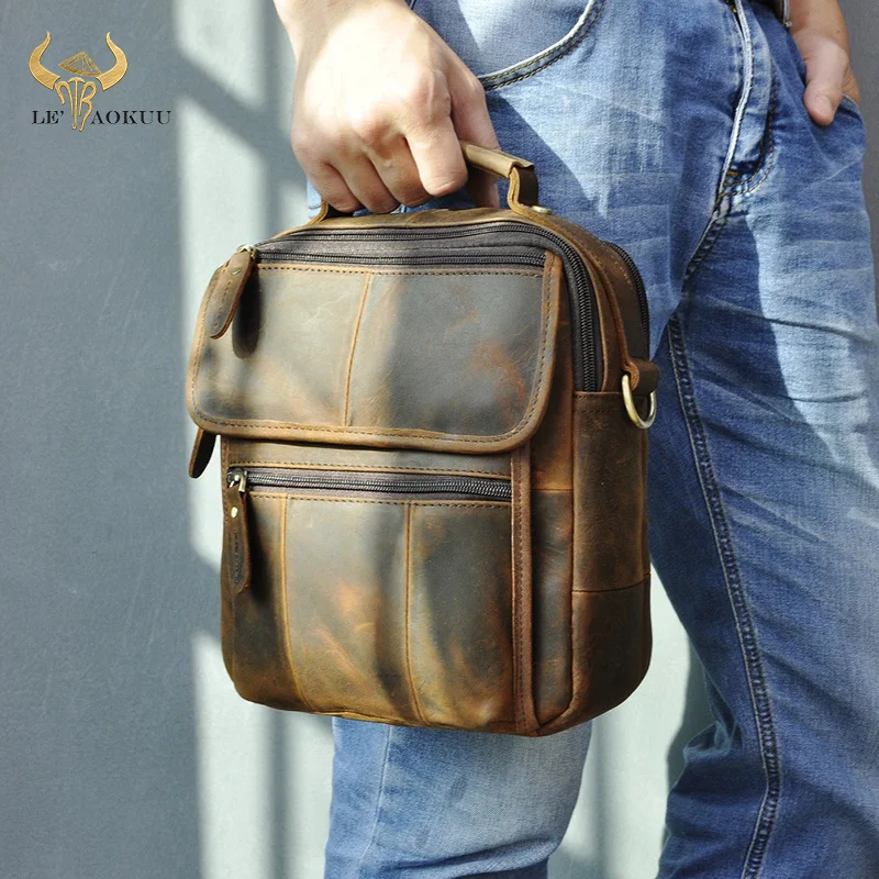 Quality Original Leather Male Casual Shoulder Messenger bag Cowhide Fashion Cross-body Bag 9" Pad Tote Mochila Satchel bag 038
Quality Original Leather Male Casual Shoulder Messenger bag Cowhide Fashion Cross-body Bag 9" Pad Tote Mochila Satchel bag 038