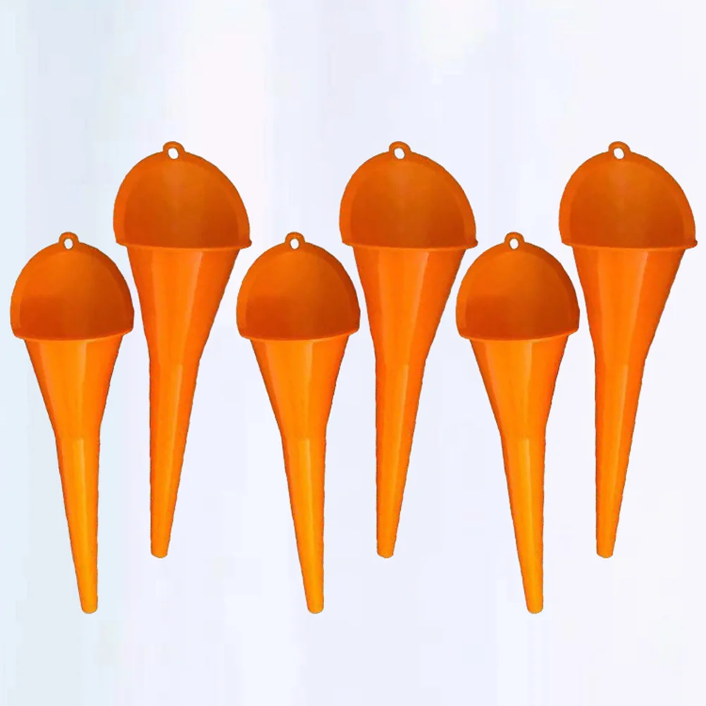 6pcs Professional Engine Oil Fluids Long Mouth Funnel Gasoline Liquids Kerosene Plastic Funnel for Auto Motorcycle (Orange)
6pcs Professional Engine Oil Fluids Long Mouth Funnel Gasoline Liquids Kerosene Plastic Funnel for Auto Motorcycle (Orange)