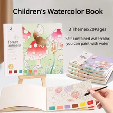 Creative Watercolor Painting Book For Kids Fairy Tale Animal Flowers Gouache Graffiti Drawing Picture Children DIY Toys Gift