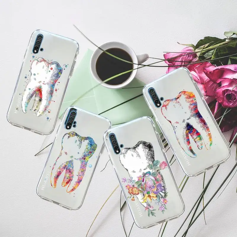 Dentist Tooth Pattern design Phone Case Transparent for Huawei honor P mate Y 30 40 20 50 8 70 10 9 a i x c pro lite prime smart
Dentist Tooth Pattern design Phone Case Transparent for Huawei honor P mate Y 30 40 20 50 8 70 10 9 a i x c pro lite prime smart