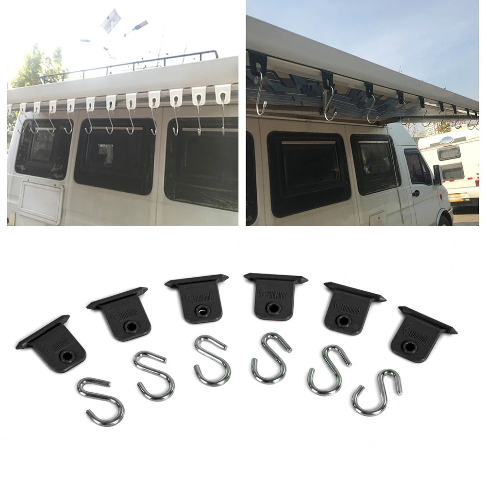 6pcs Awning Rail Hook Ring With Stainless Steel Hooks S Hooks Motorhome And Caravan Hanger Black Black Save Space
6pcs Awning Rail Hook Ring With Stainless Steel Hooks S Hooks Motorhome And Caravan Hanger Black Black Save Space
