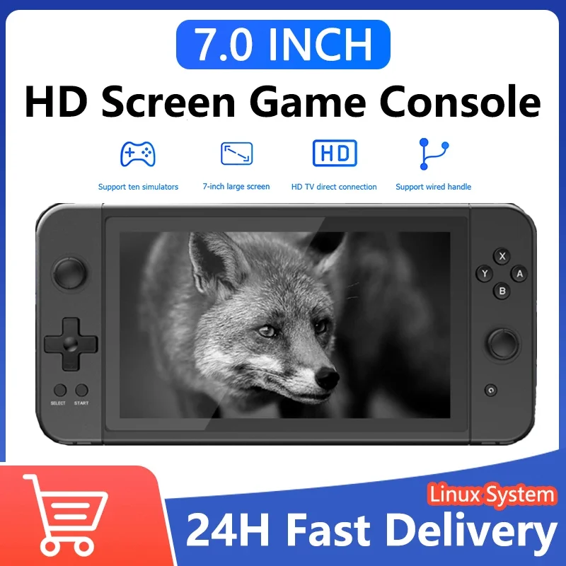 X70 Handheld Game Console 3d Console Hd For Home 7 Inch Hand-held Game Sensitive Retro Game Console Support Two-Player Games
X70 Handheld Game Console 3d Console Hd For Home 7 Inch Hand-held Game Sensitive Retro Game Console Support Two-Player Games