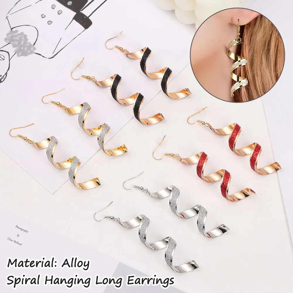 Gift Women Girl Party Dangle Drop Earrings Frosted Spiral Hanging Long Earrings Long Wave Drop Earrings Geometric Twist
Gift Women Girl Party Dangle Drop Earrings Frosted Spiral Hanging Long Earrings Long Wave Drop Earrings Geometric Twist