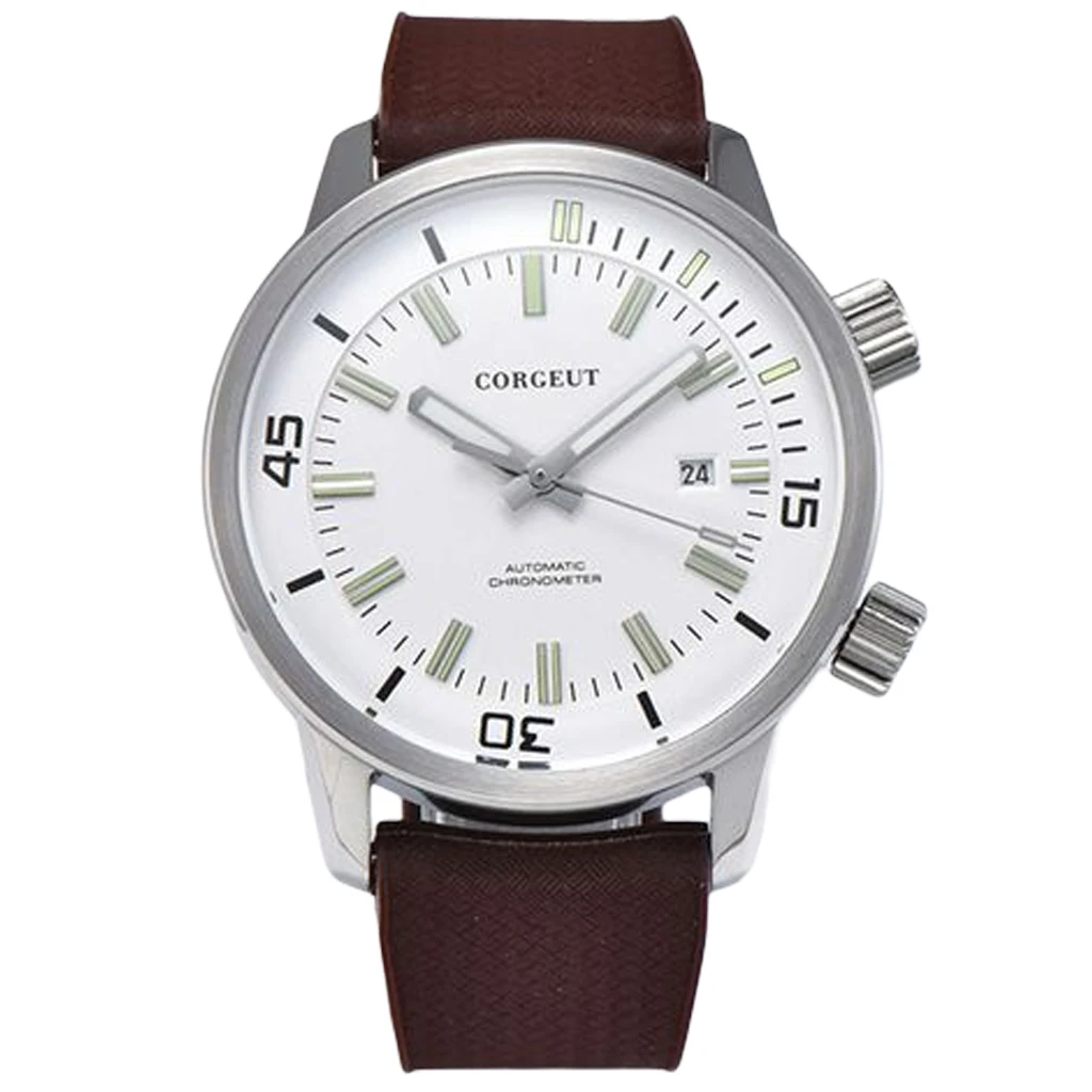 Nerw 45mm Business white dial Inside Bezel Setting Automatic Men White Dial Rubber Sport Waterproof Watch Luminous Male Clock
Nerw 45mm Business white dial Inside Bezel Setting Automatic Men White Dial Rubber Sport Waterproof Watch Luminous Male Clock