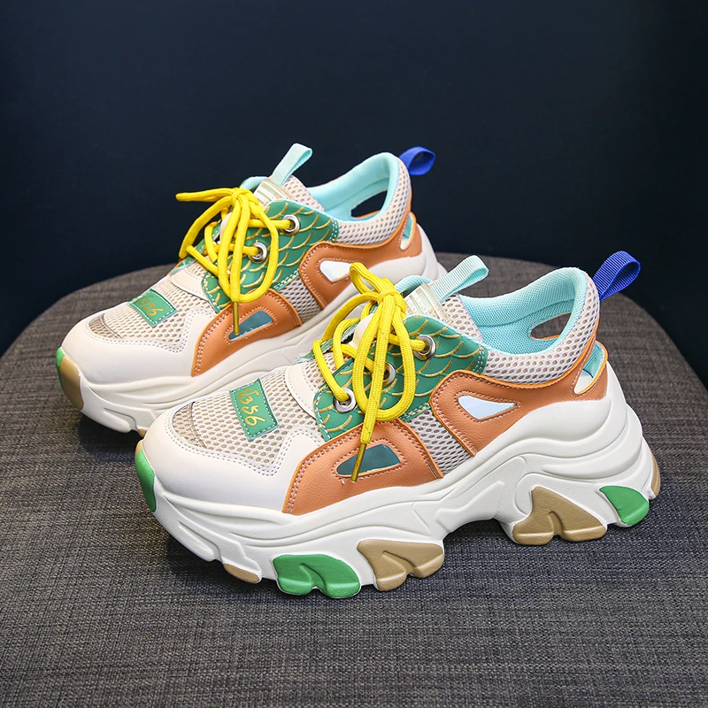 6cm Air Mesh Genuine Leather Women Summer Shoes Platform Sneakers Hollow Fashion Chunky Sneakers White Shoes Woman
6cm Air Mesh Genuine Leather Women Summer Shoes Platform Sneakers Hollow Fashion Chunky Sneakers White Shoes Woman