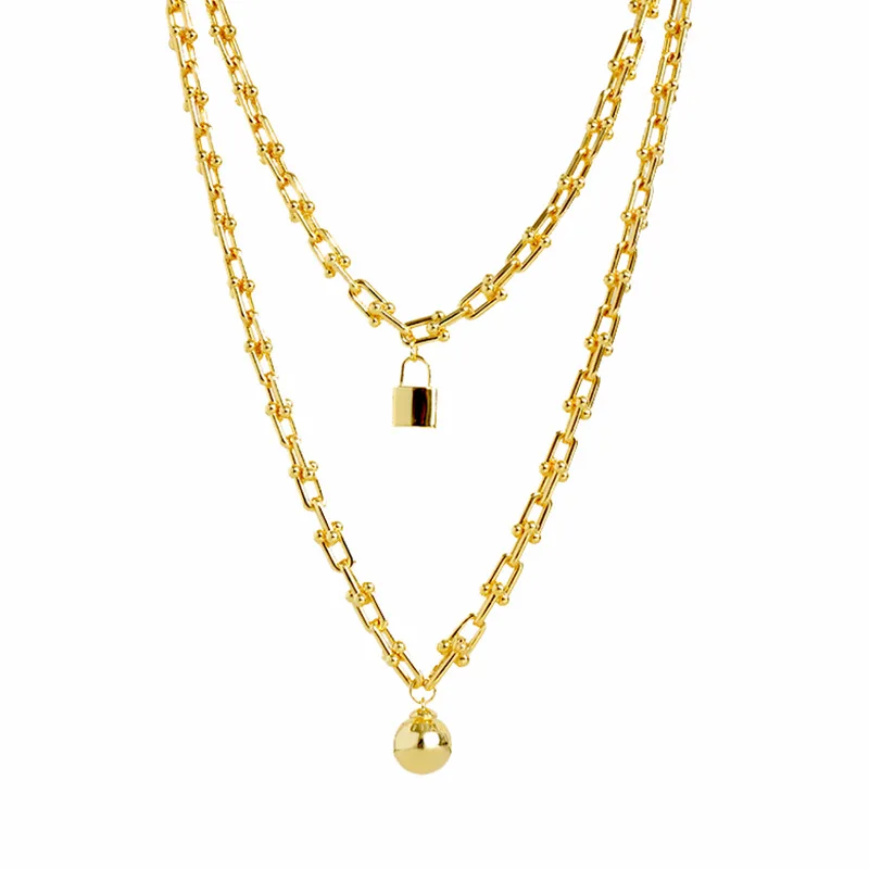 Fashion Necklace Simple Retro Hip Hop Ball Lock Horseshoe Buckle Bamboo 95CM Double Circle Double Layer Long Necklace Shape
Fashion Necklace Simple Retro Hip Hop Ball Lock Horseshoe Buckle Bamboo 95CM Double Circle Double Layer Long Necklace Shape