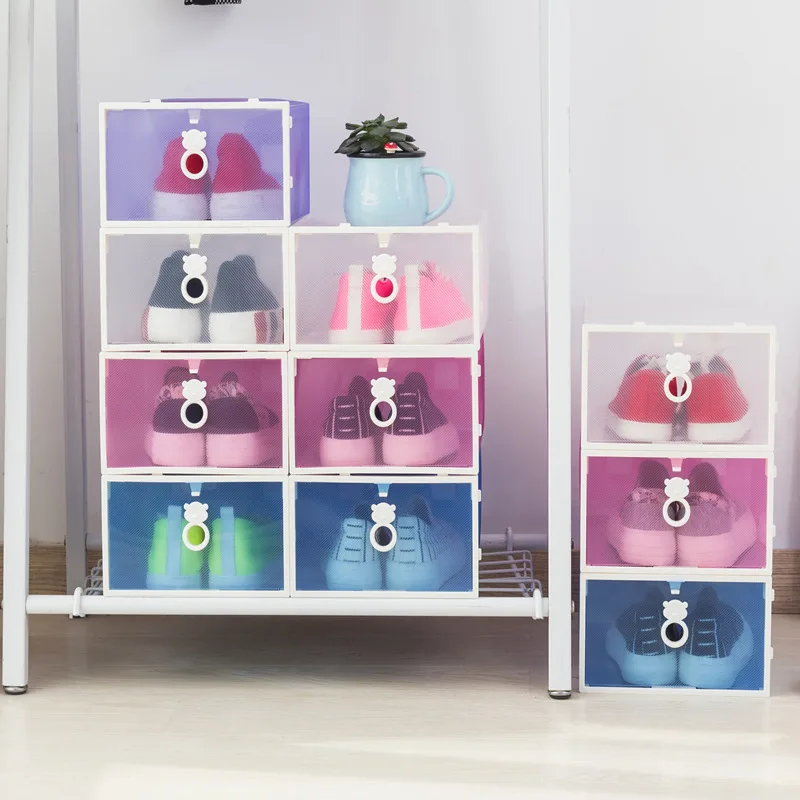

Sliding Door Plastic Thickened Transparent Shoe Box Combination Drawer Storage Supplies BY67