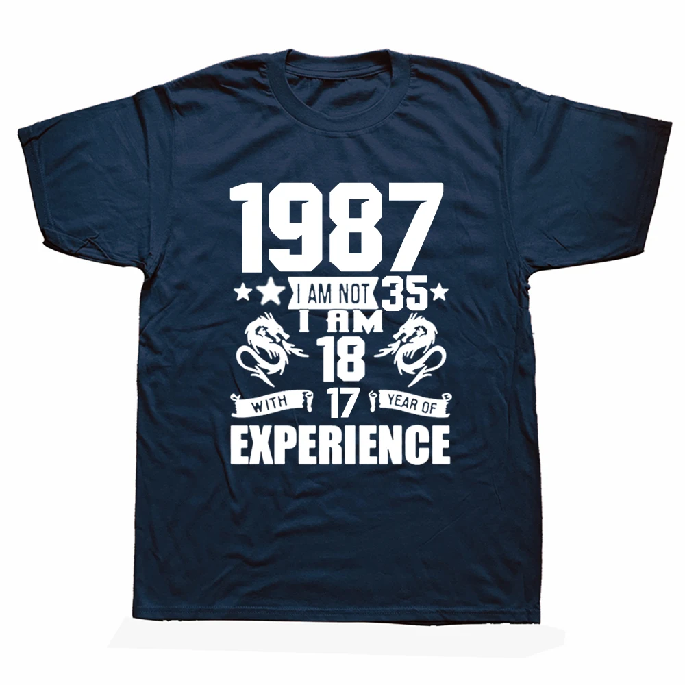 Funny Made In 1987 Birthday Gift Print Joke T-shirt 35 Years Awesome Husband Casual Short Sleeve Cotton T Shirts Men 2022
Funny Made In 1987 Birthday Gift Print Joke T-shirt 35 Years Awesome Husband Casual Short Sleeve Cotton T Shirts Men 2022