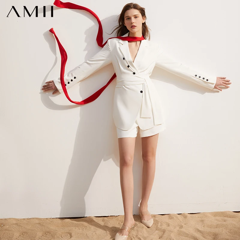 Amii Minimalism Spring Summer Women's Suit Coat Fashion Solid Lapel Belt Blazer Women Causal Solid Women's Shorts 12170084
Amii Minimalism Spring Summer Women's Suit Coat Fashion Solid Lapel Belt Blazer Women Causal Solid Women's Shorts 12170084