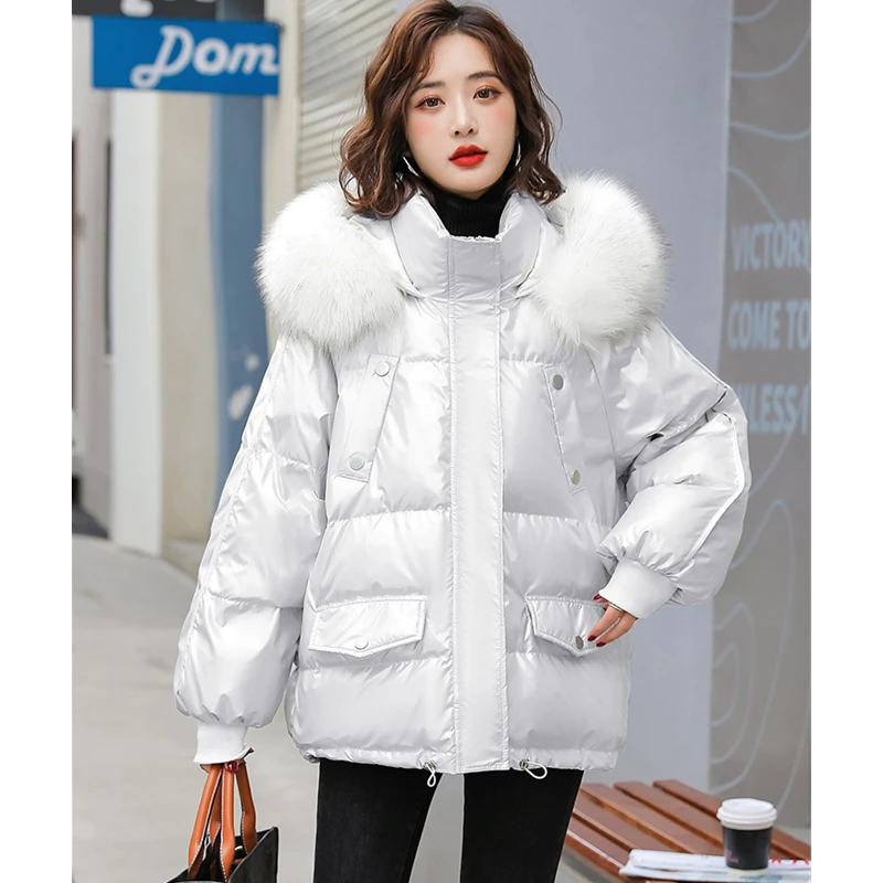 Down Jacket White Outerwear Women's Clothing Fashion Harajuku Style Casual Winter Warm Water Proof Thicken Fleece Short Tops
Down Jacket White Outerwear Women's Clothing Fashion Harajuku Style Casual Winter Warm Water Proof Thicken Fleece Short Tops