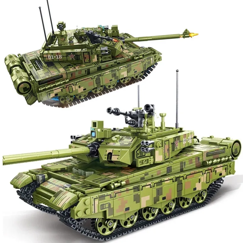 New 1144Pcs Military Type 99A Main Battle Tank Model Building Blocks WW2 Army Soldiers Weapon Educational Bricks Toys Children
New 1144Pcs Military Type 99A Main Battle Tank Model Building Blocks WW2 Army Soldiers Weapon Educational Bricks Toys Children