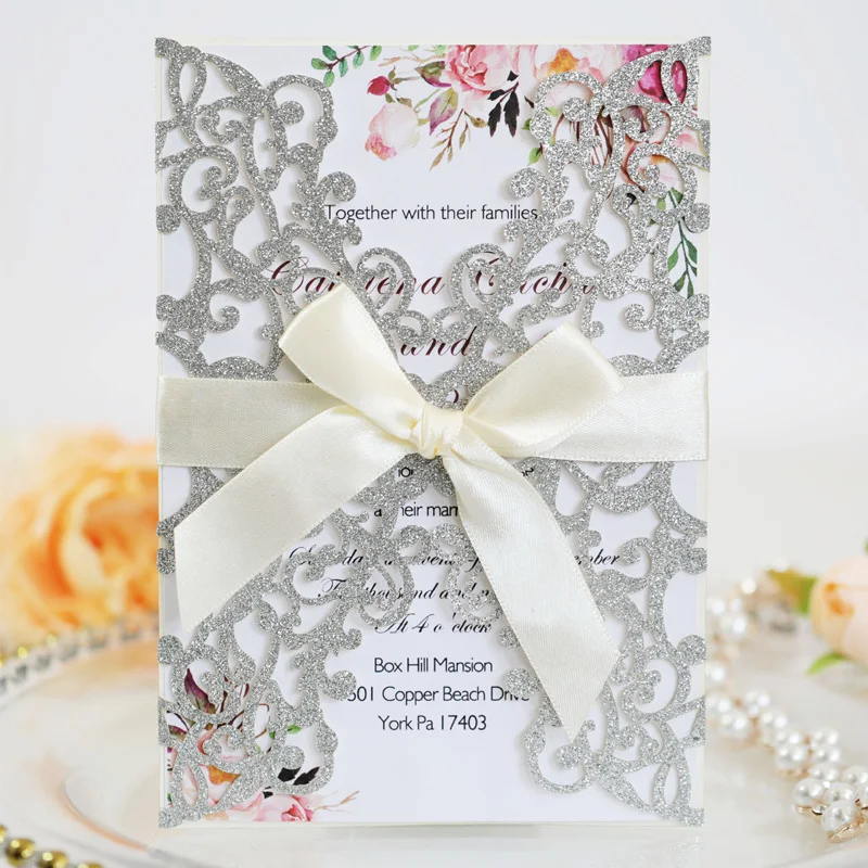 10/20/50pcs Laser Cut Wedding Invitations Glitter Paper Greeting Cards Birthday Bridal Shower Bachelor Party Invitation Card
10/20/50pcs Laser Cut Wedding Invitations Glitter Paper Greeting Cards Birthday Bridal Shower Bachelor Party Invitation Card