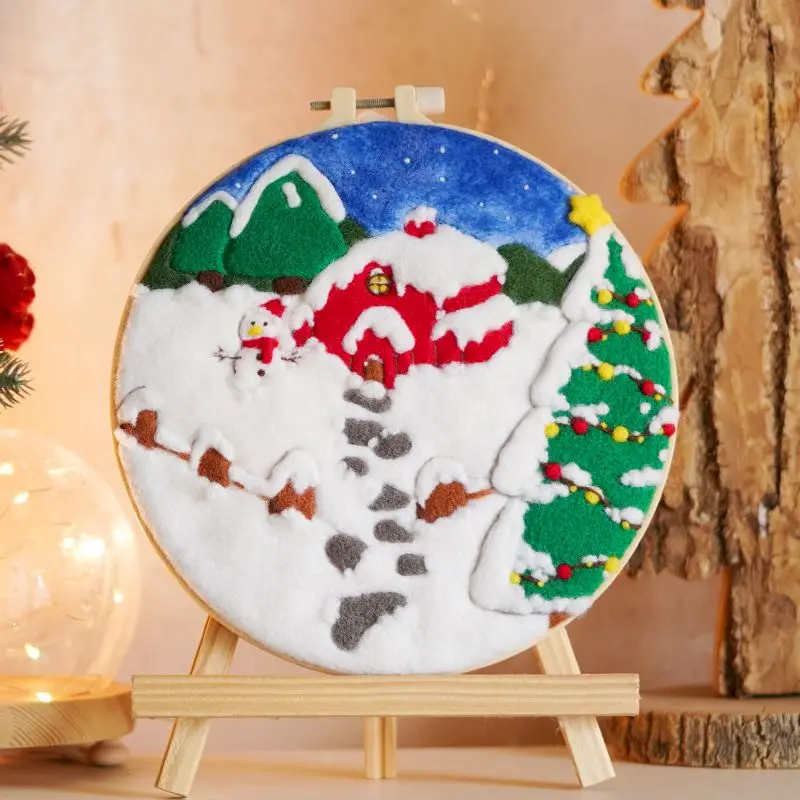 CHENISTORY Diy Wool Felt Painting Skiing Picture Wool Needle Felting With Frame 20x20cm Handmade Craftswork Home Decoration
CHENISTORY Diy Wool Felt Painting Skiing Picture Wool Needle Felting With Frame 20x20cm Handmade Craftswork Home Decoration