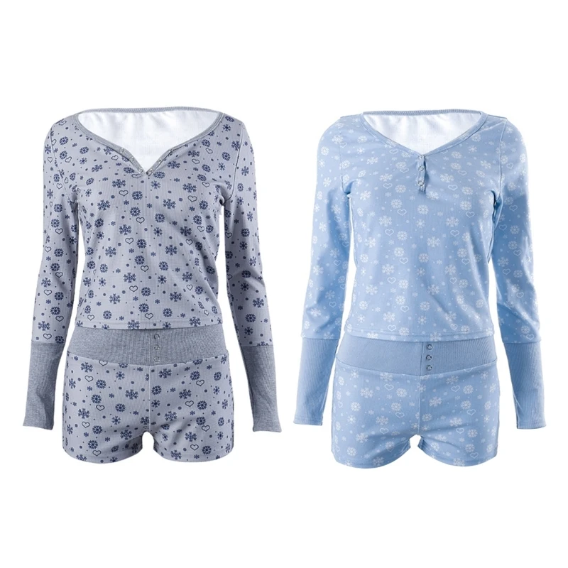 Женская пижама из вафельной ткани, Топ с длинным рукавом и шорты с эластичным поясом, одежда для сна, Прямая поставка 
Женская пижама из вафельной ткани, Топ с длинным рукавом и шорты с эластичным поясом, одежда для сна, Прямая поставка