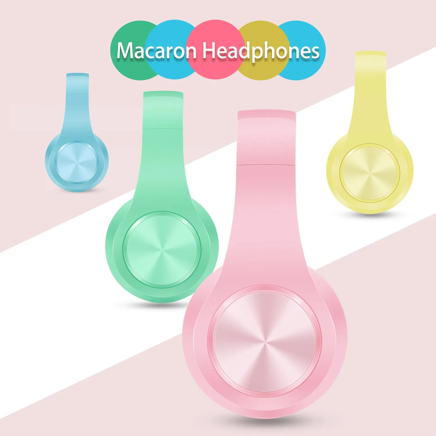2022 Macaron Bluetooth Headphones Stereo Headset Wireless Earphones V5.0 Original Music MP3 and Microphone High Quality Sound
2022 Macaron Bluetooth Headphones Stereo Headset Wireless Earphones V5.0 Original Music MP3 and Microphone High Quality Sound