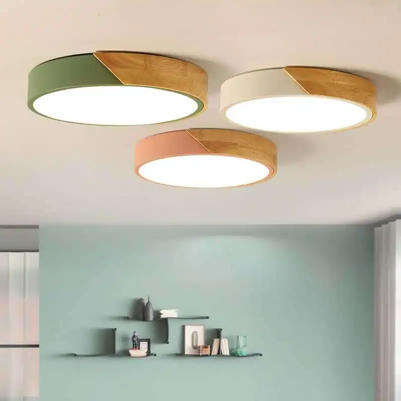 Nordic Round LED Ceiling Lamps for Living Room Bedroom Corridor Balcony 24/30/36W Macaron Colors Lighting Wooden Indoor Lights
Nordic Round LED Ceiling Lamps for Living Room Bedroom Corridor Balcony 24/30/36W Macaron Colors Lighting Wooden Indoor Lights