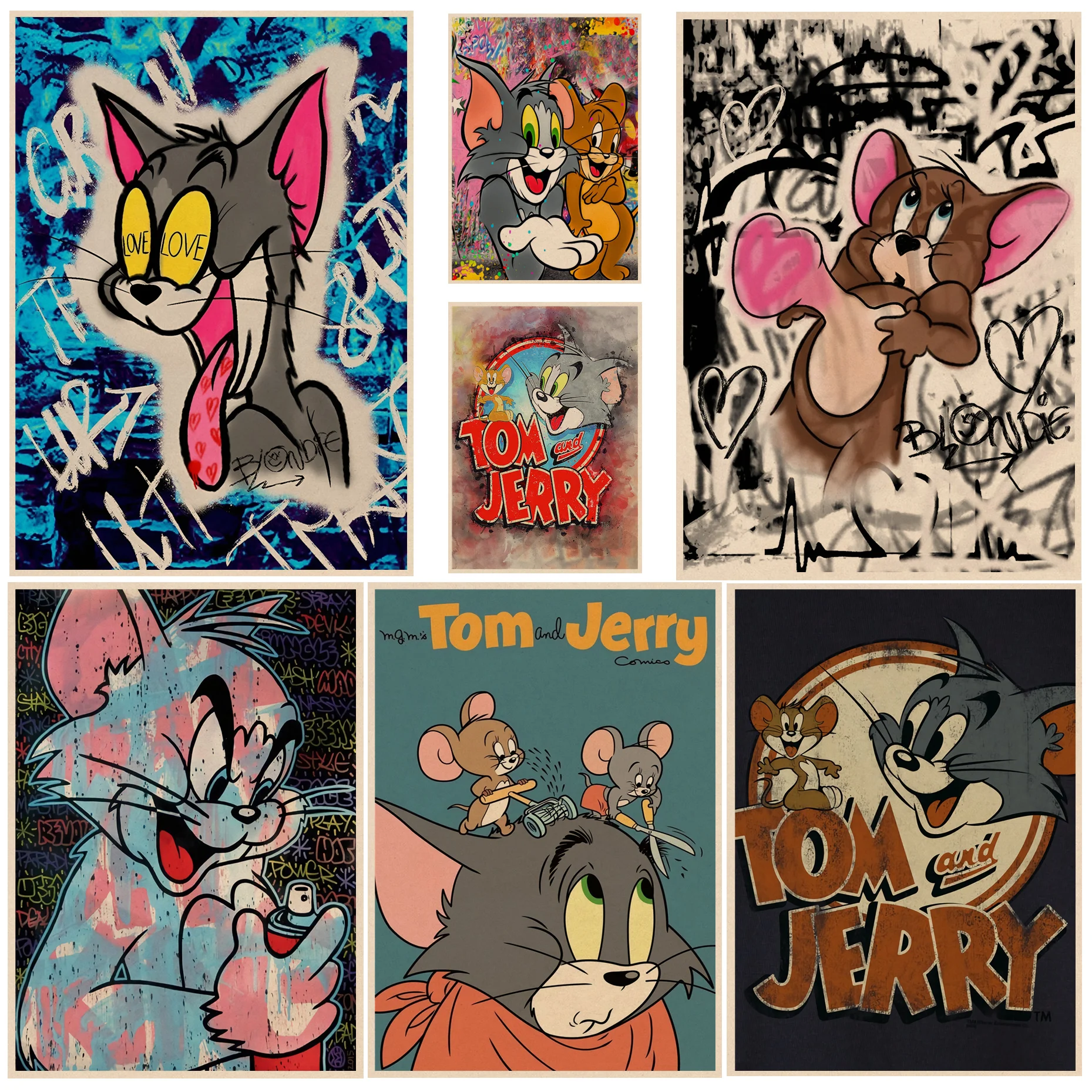 BANDAI Cartoon Tom And Jerry Classic Vintage Posters Kraft Paper Vintage Poster Wall Art Painting Study Stickers Wall Painting
BANDAI Cartoon Tom And Jerry Classic Vintage Posters Kraft Paper Vintage Poster Wall Art Painting Study Stickers Wall Painting