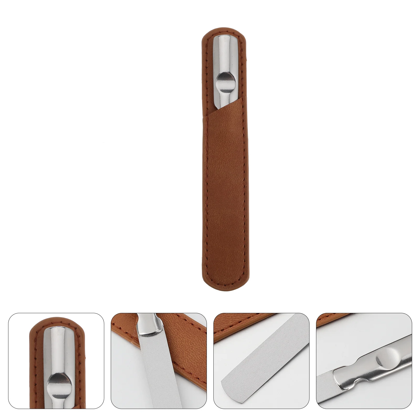 1 Set Manicure Tools Professional Polishing Practical Nail File with Leather Case 
1 Set Manicure Tools Professional Polishing Practical Nail File with Leather Case