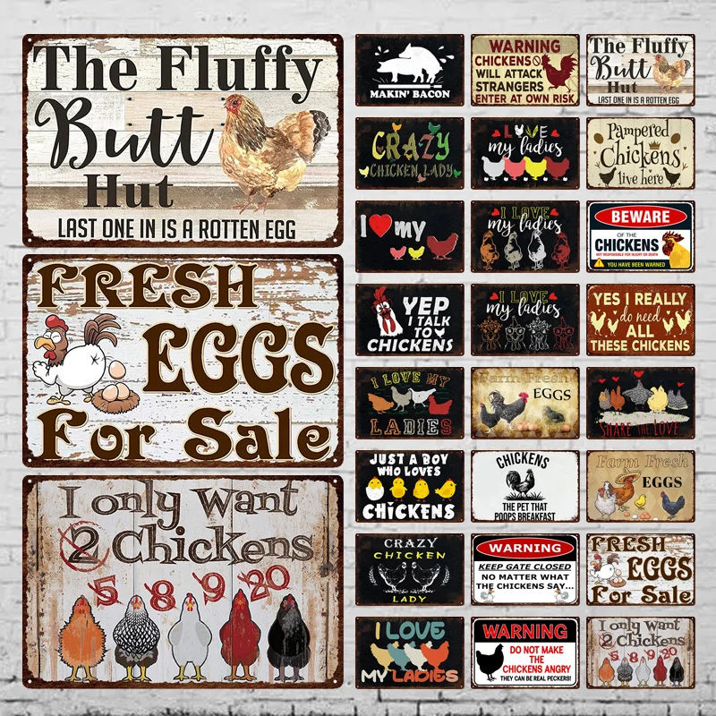 Wall Decor Metal Tin Sign Retro Poster Farm Chickens Eggs Sticker Art Home Prints Funny Poster Decor for Bar Pub Club
Wall Decor Metal Tin Sign Retro Poster Farm Chickens Eggs Sticker Art Home Prints Funny Poster Decor for Bar Pub Club