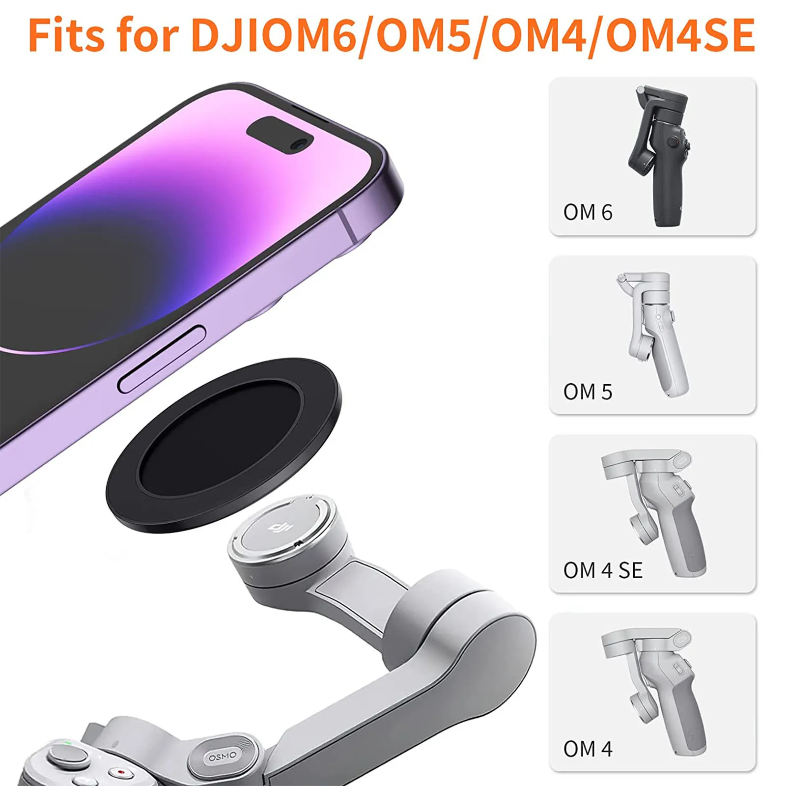 UURIG PH-08 Magnetic Ring Holder Gimbal Stabilizer Phone Clamp for MagSafe for OM6 / OM 5 / OM 4 SE / OM 4 Adapter/ Osmo
UURIG PH-08 Magnetic Ring Holder Gimbal Stabilizer Phone Clamp for MagSafe for OM6 / OM 5 / OM 4 SE / OM 4 Adapter/ Osmo
