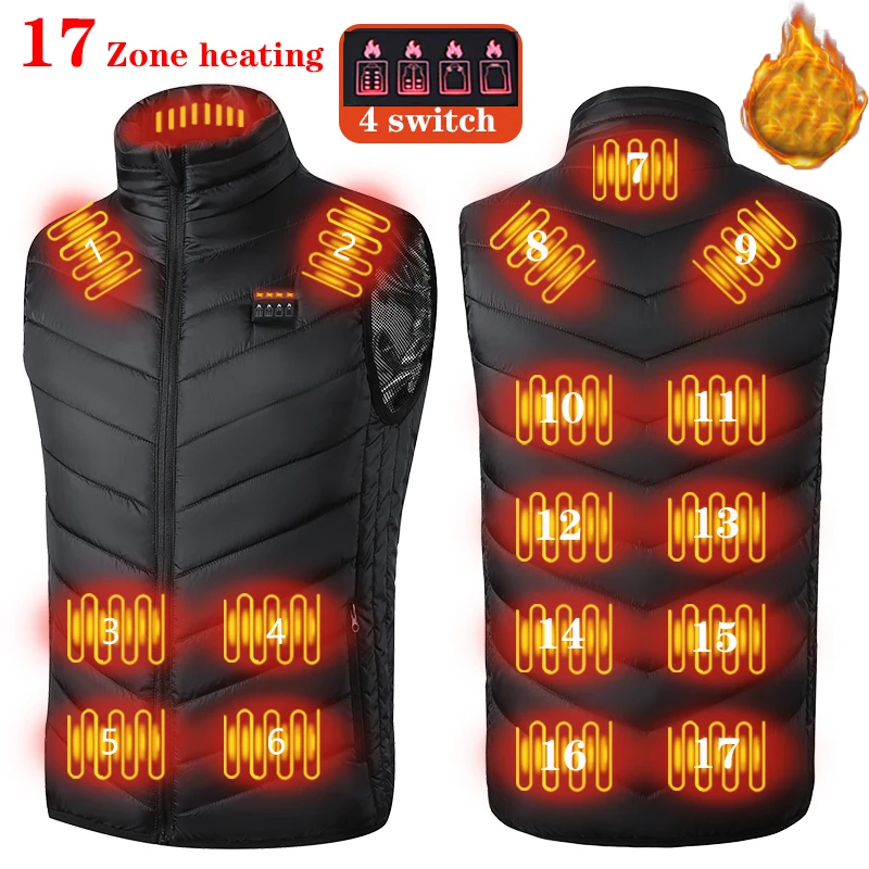 Heated Vest Men 17 Places Usb Heated Heating Vest Thermal Jacket Clothing Hunting Vest Winter Heating Jacket BlackS-6XL Women
Heated Vest Men 17 Places Usb Heated Heating Vest Thermal Jacket Clothing Hunting Vest Winter Heating Jacket BlackS-6XL Women