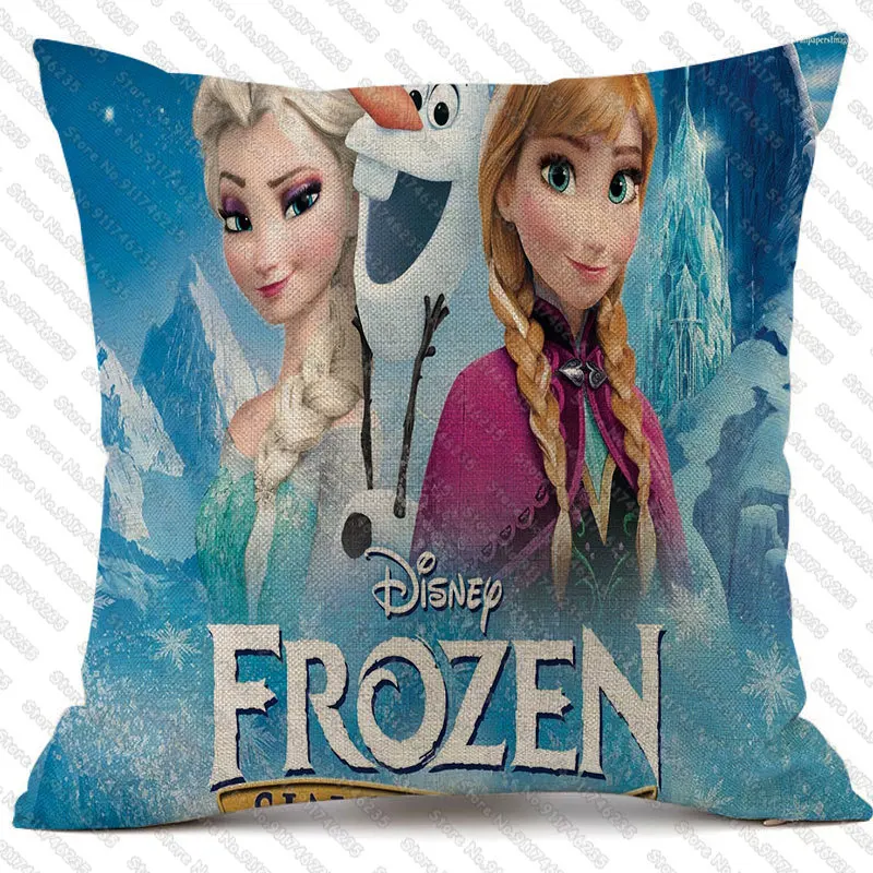 DISNEY Frozen Cartoon Cushion Cover Lovely Aisha And Anna Princess Linen Pillowcase 45*45cm Children's Gifts Подушка Funda Cojin
DISNEY Frozen Cartoon Cushion Cover Lovely Aisha And Anna Princess Linen Pillowcase 45*45cm Children's Gifts Подушка Funda Cojin