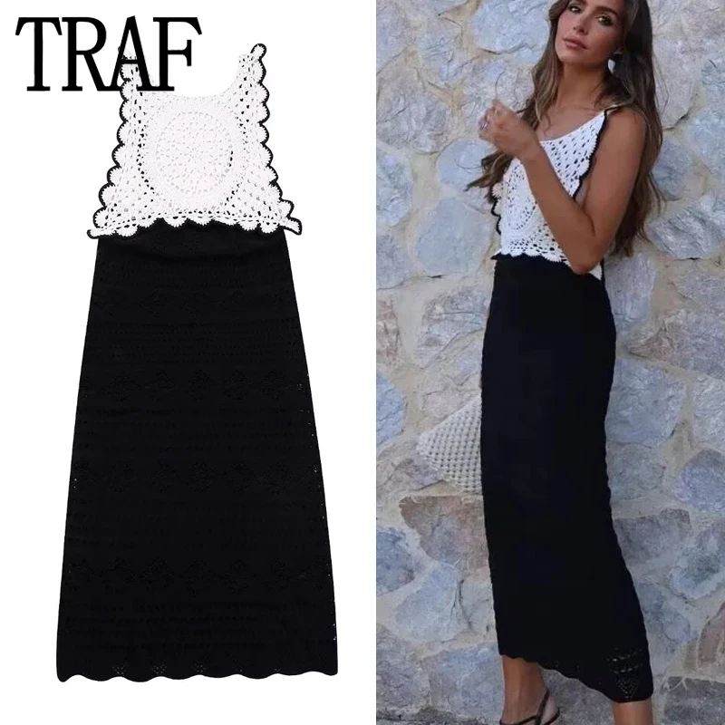 Платье-миди женское трикотажное с открытой спиной, без рукавов 
Платье-миди женское трикотажное с открытой спиной, без рукавов