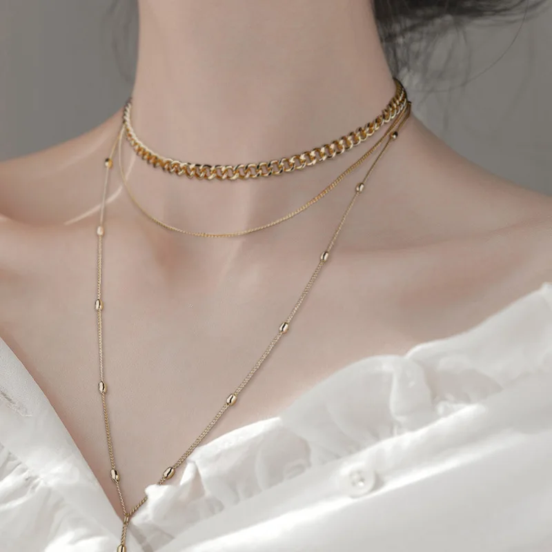 Fashion Necklaces 2022 Woman Multi Layered Metal Gold Plated Chain Chokers Necklace For Women Aesthetic Accessories Jewelry
Fashion Necklaces 2022 Woman Multi Layered Metal Gold Plated Chain Chokers Necklace For Women Aesthetic Accessories Jewelry