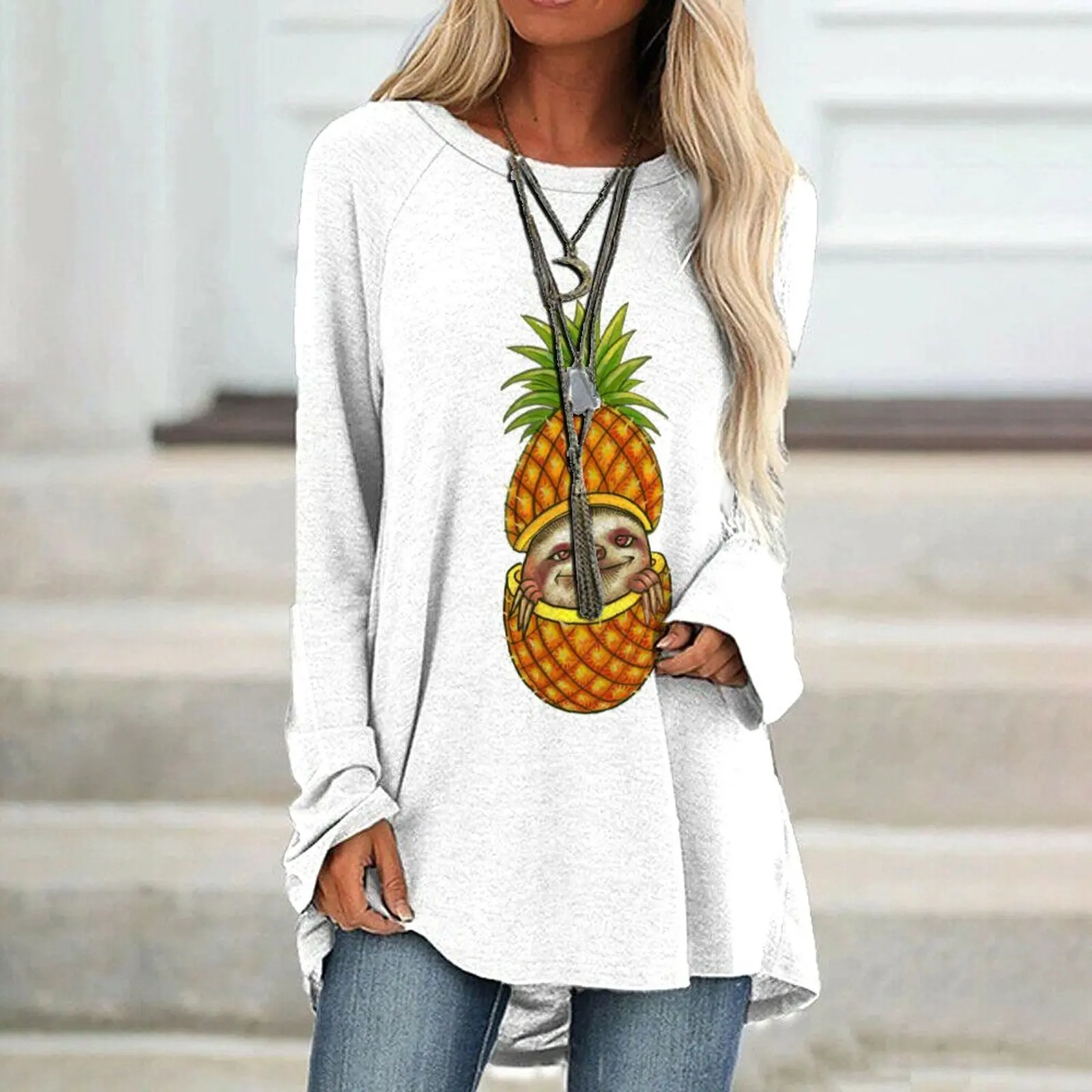 Summer 2022 New women's white long sleeve casual top fashion trend affordable women's fashion
Summer 2022 New women's white long sleeve casual top fashion trend affordable women's fashion