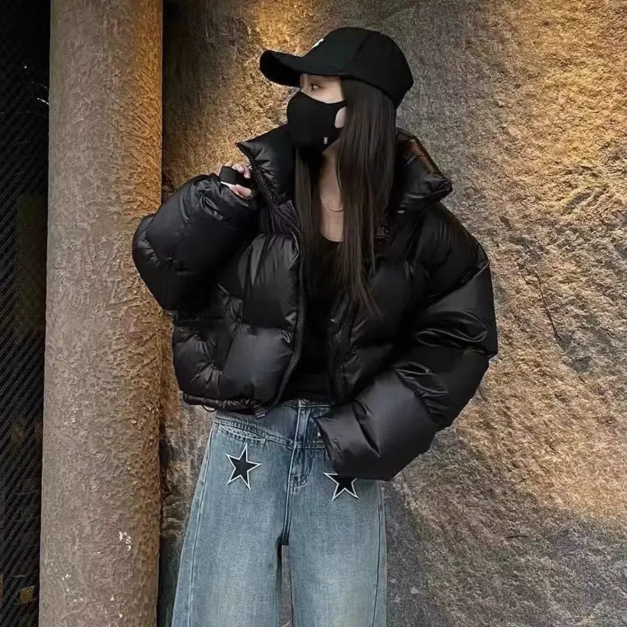 Thick Women Parkas Winter Warm Loose Puffy Coats Cotton Padded Stand Collar Korean Jackets Black Fashion Female Clothes
Thick Women Parkas Winter Warm Loose Puffy Coats Cotton Padded Stand Collar Korean Jackets Black Fashion Female Clothes